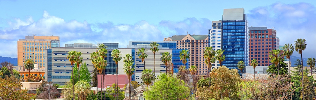 Downtown San Jose, California city skyline.