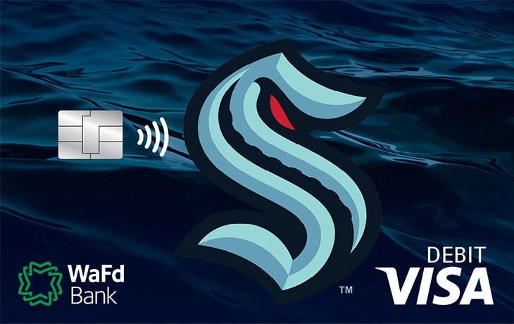 WaFd Bank Kraken theme debit card