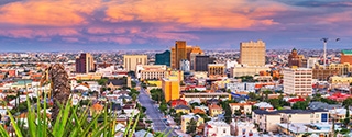 Downtown skyline of El Paso, Texas.