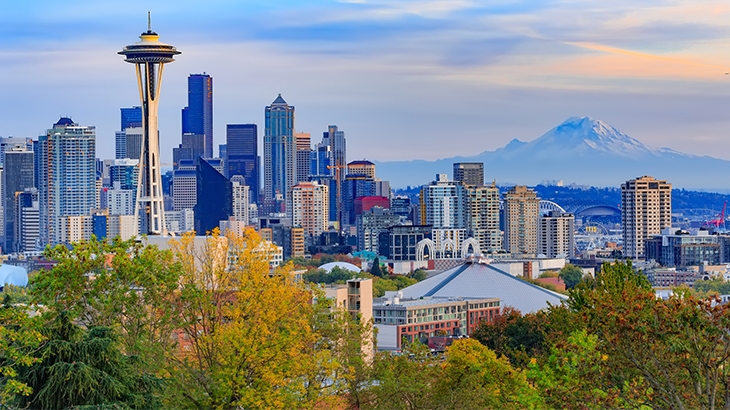 Seattle, Washington downtown view.