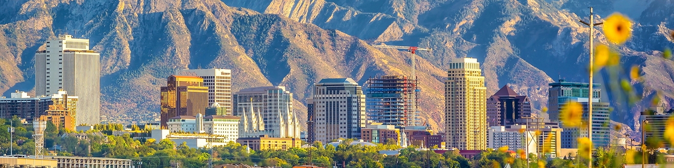 Downtown skyline in Salt Lake City, Utah.