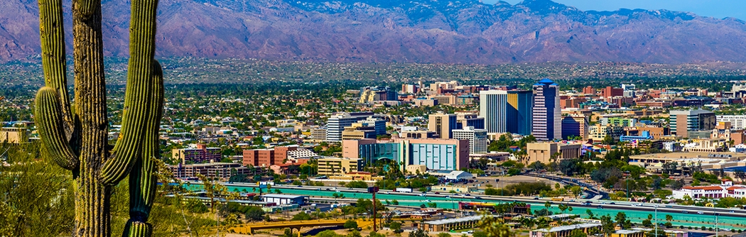 Downtown skyline in Tucson, Arizona.