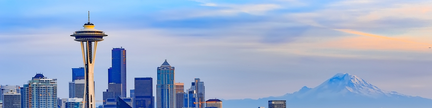 Downtown Seattle skyline with Space Needle.