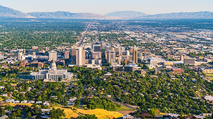 Downtown, Salt Lake City, Utah.